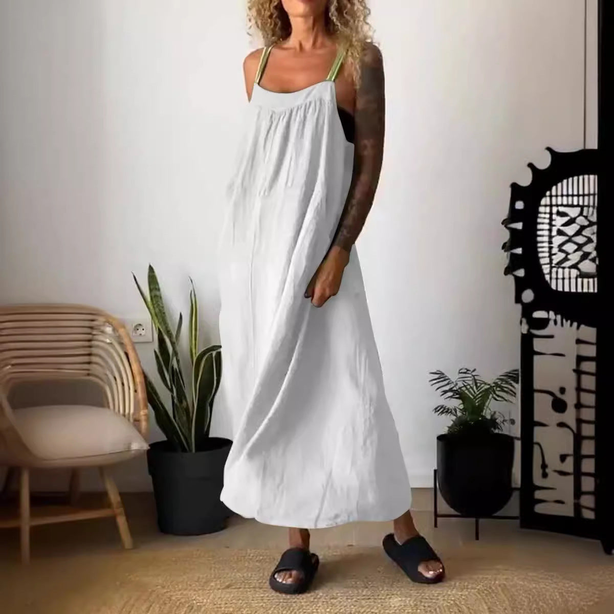Linen Blend Dress
