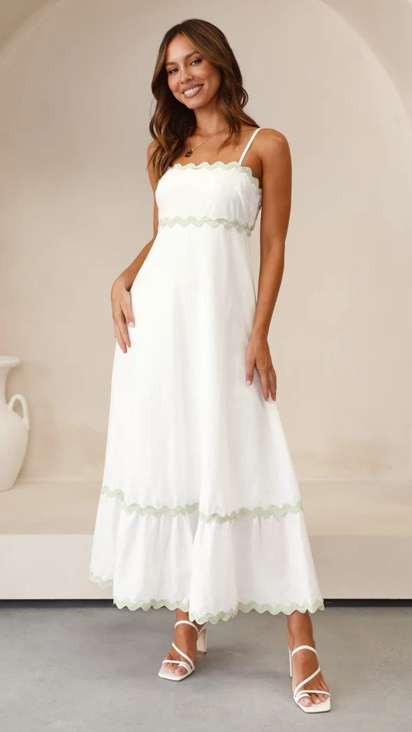 Solid Color Beach Maxi Dress