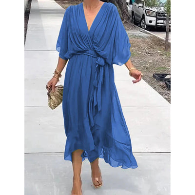 Robe d'été irrégulière nouée