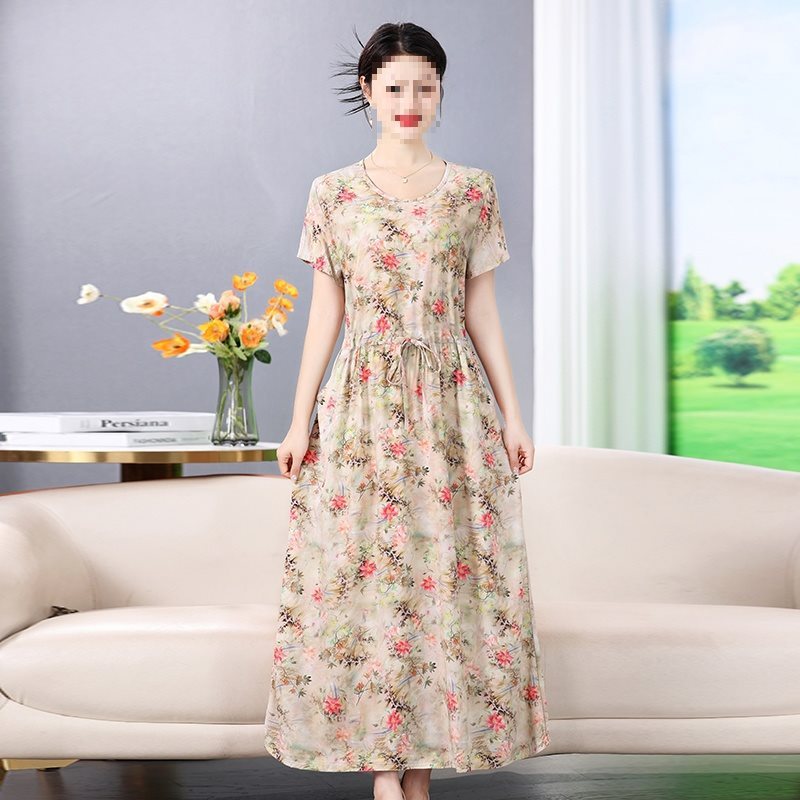 Robe portefeuille fleurie