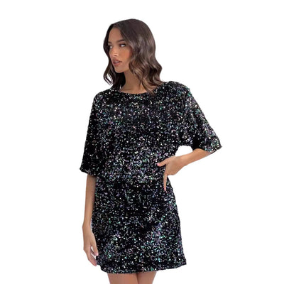 Robe chic à paillettes