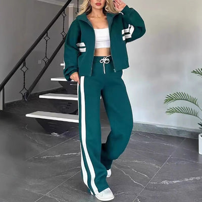 Manteau et pantalon à fermeture éclair
