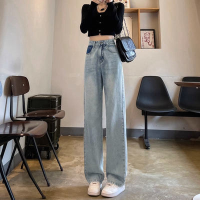 Women's High Waist Straight Jeans - Shé Hauté