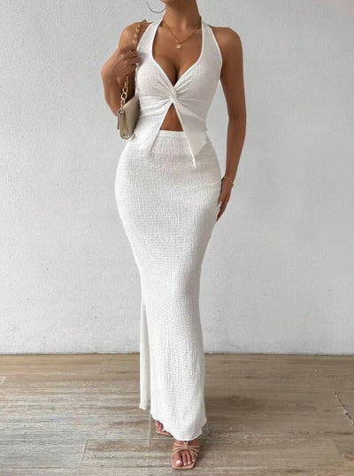 Twist Neck Crop Set