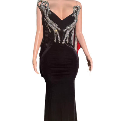 Slimming Sequin Long Dress - Shé Hauté