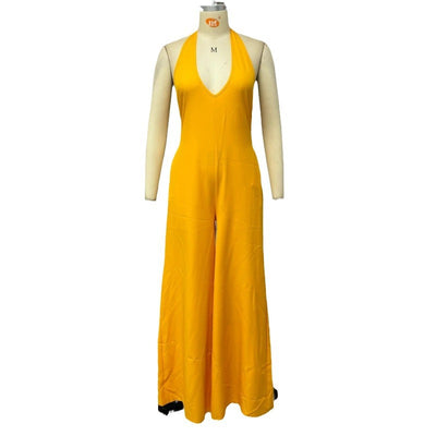 Solid Wide Leg One-Piece