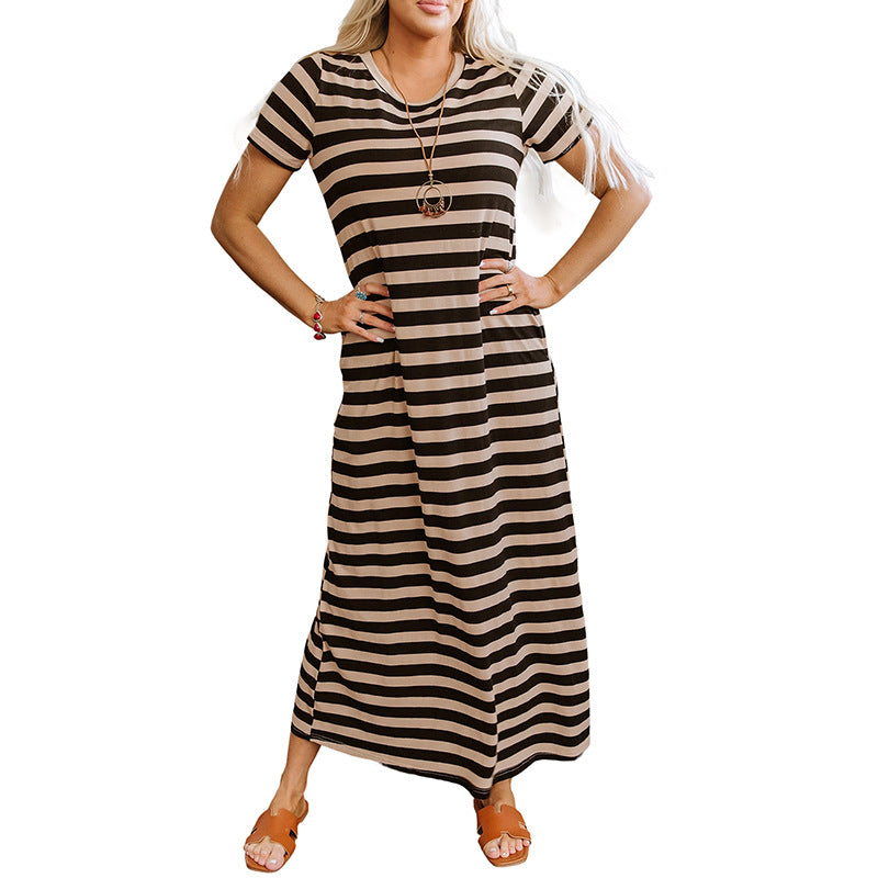 Robe décontractée à rayures