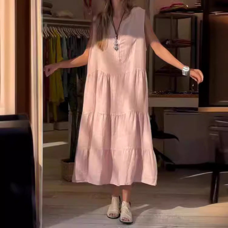Robe longue en lin