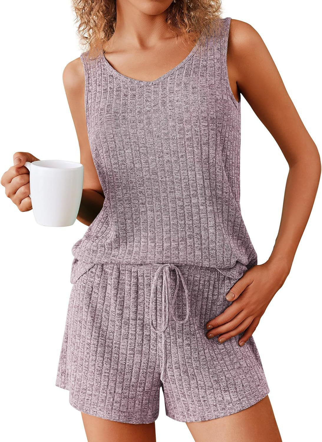 Ribbed Pajama Set