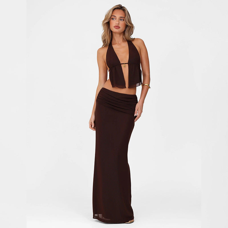 Halter Skirt Suit