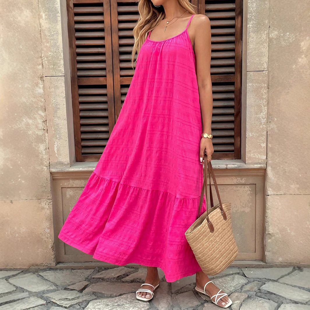 Ruffled Maxi Sling Dress