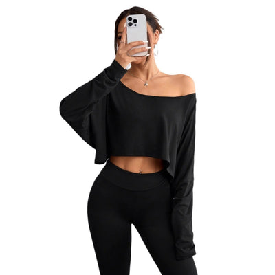 Off Shoulder Loose Crop