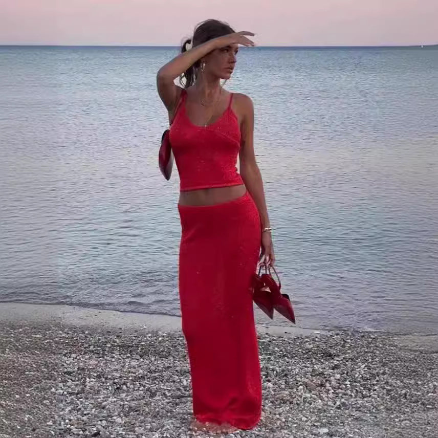 Ensemble jupe à paillettes