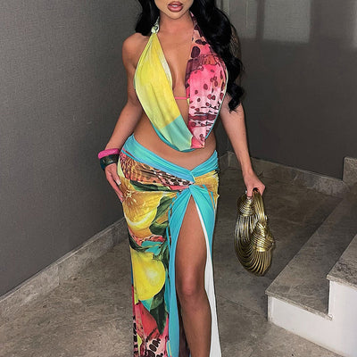 Halter Skirt Set