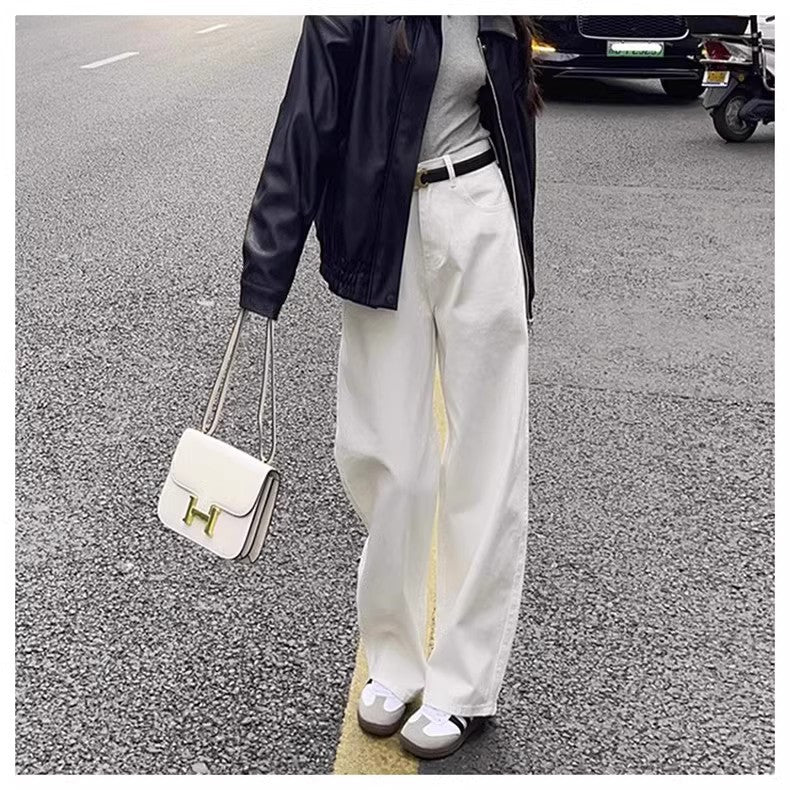Fashion White Wide Jeans – Women - Shé Hauté