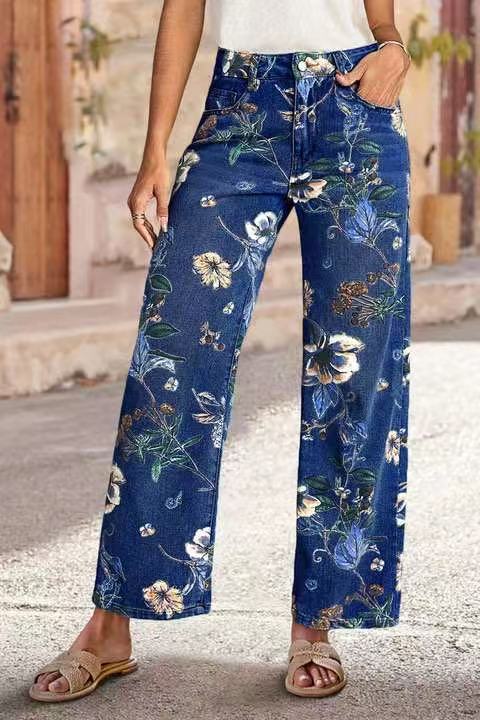 Spring/Autumn Printed Jeans – Women - Shé Hauté