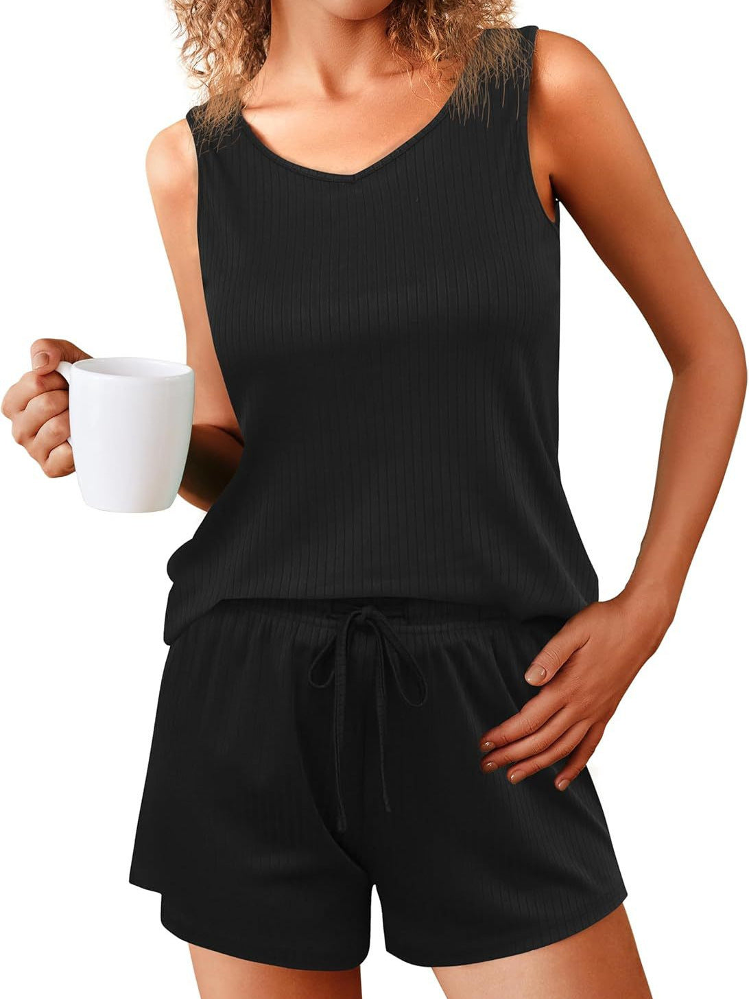 Ribbed Pajama Set