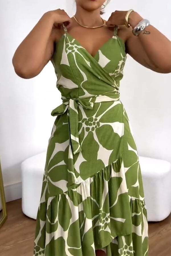 Robe à col croisé