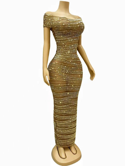 Shiny Evening Party Dress – Women - Shé Hauté
