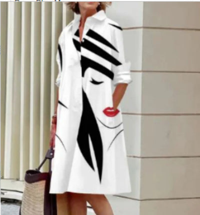 Impression de robe féminine