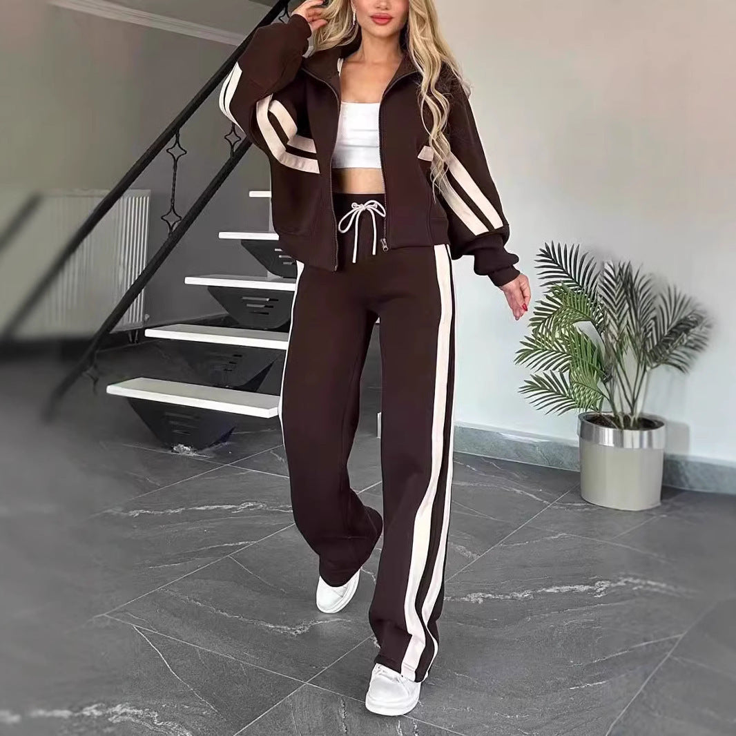 Manteau et pantalon à fermeture éclair