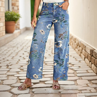 Spring/Autumn Printed Jeans – Women - Shé Hauté