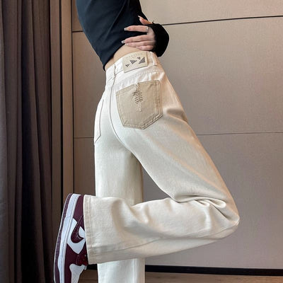 Women's High Waist Straight Jeans - Shé Hauté