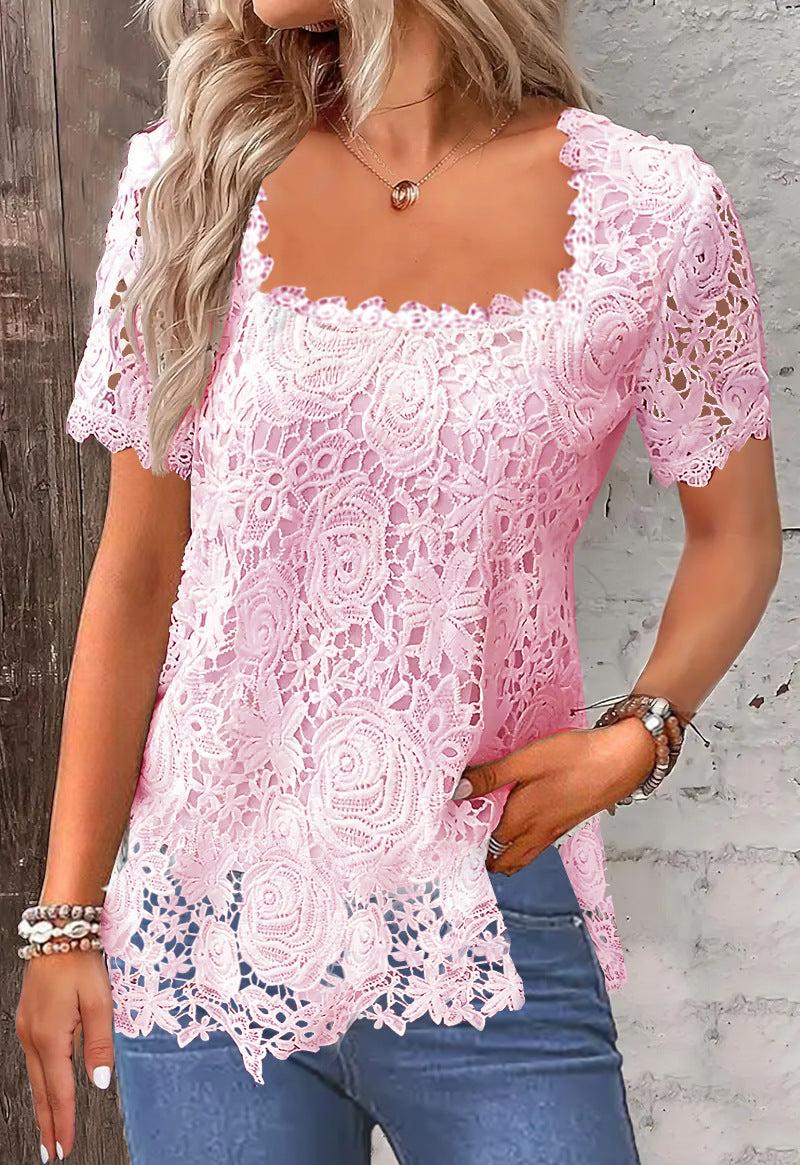 Rose Lace Tee