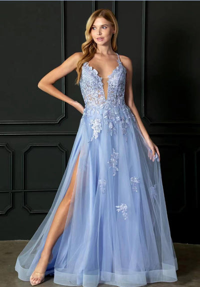 Women's Spaghetti Strap Evening Dress - Shé Hauté