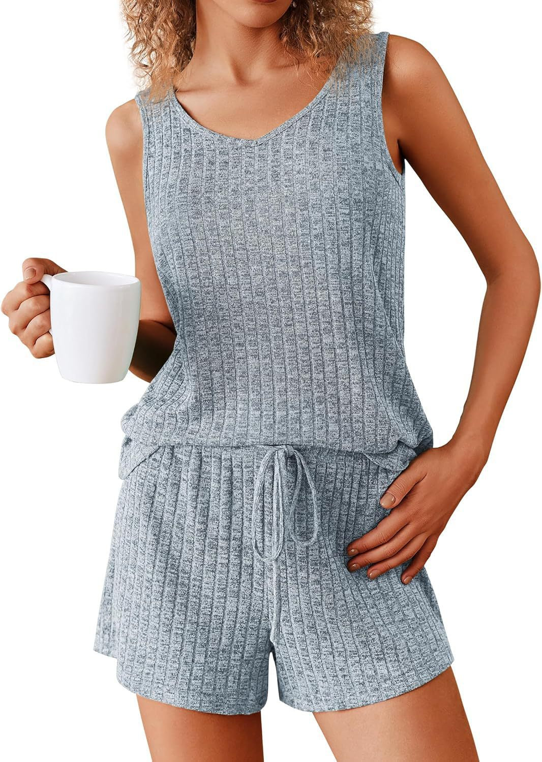 Ribbed Pajama Set