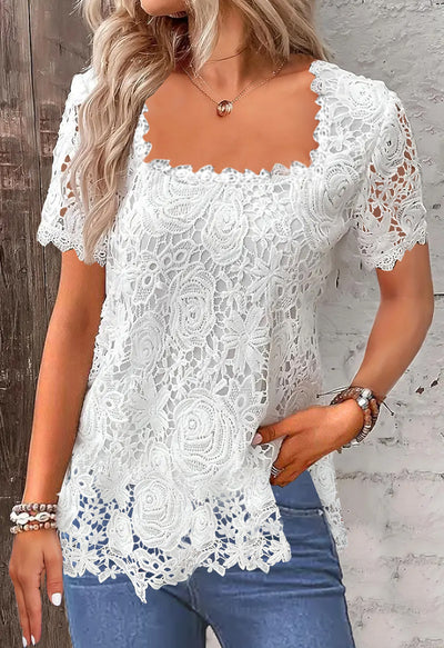 Rose Lace Tee