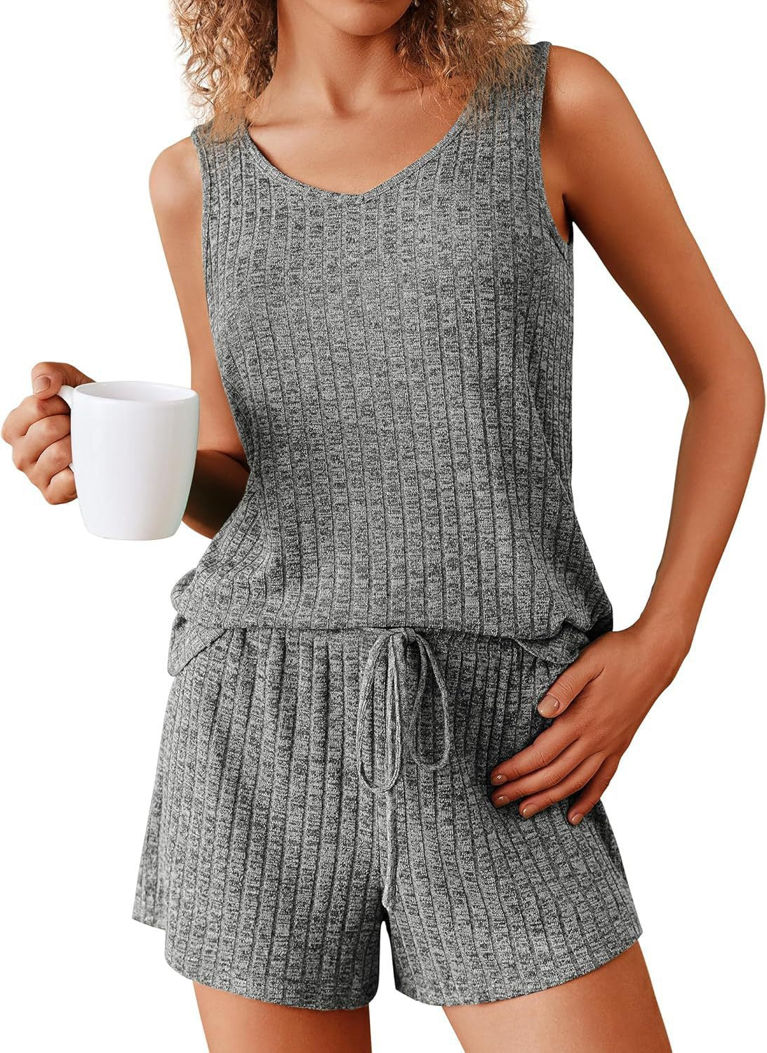 Ribbed Pajama Set
