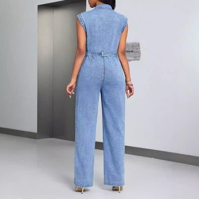 Sleeveless Denim Overalls