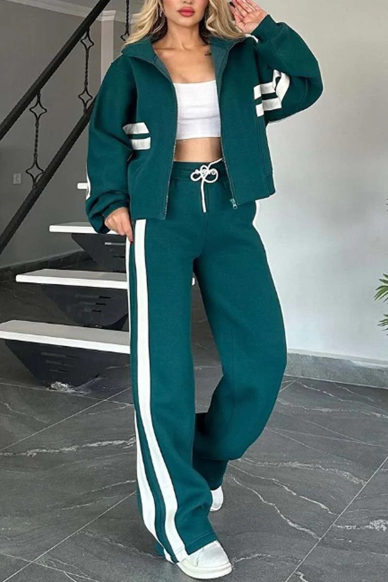 Manteau et pantalon à fermeture éclair