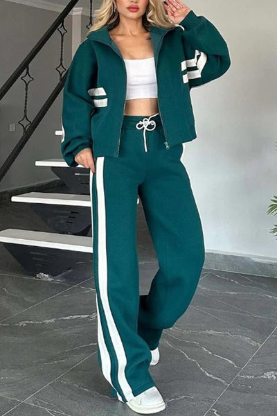 Manteau et pantalon à fermeture éclair