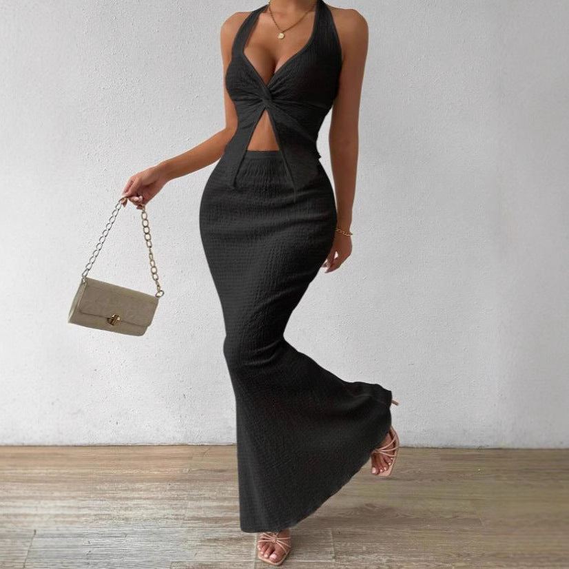 Twist Neck Crop Set