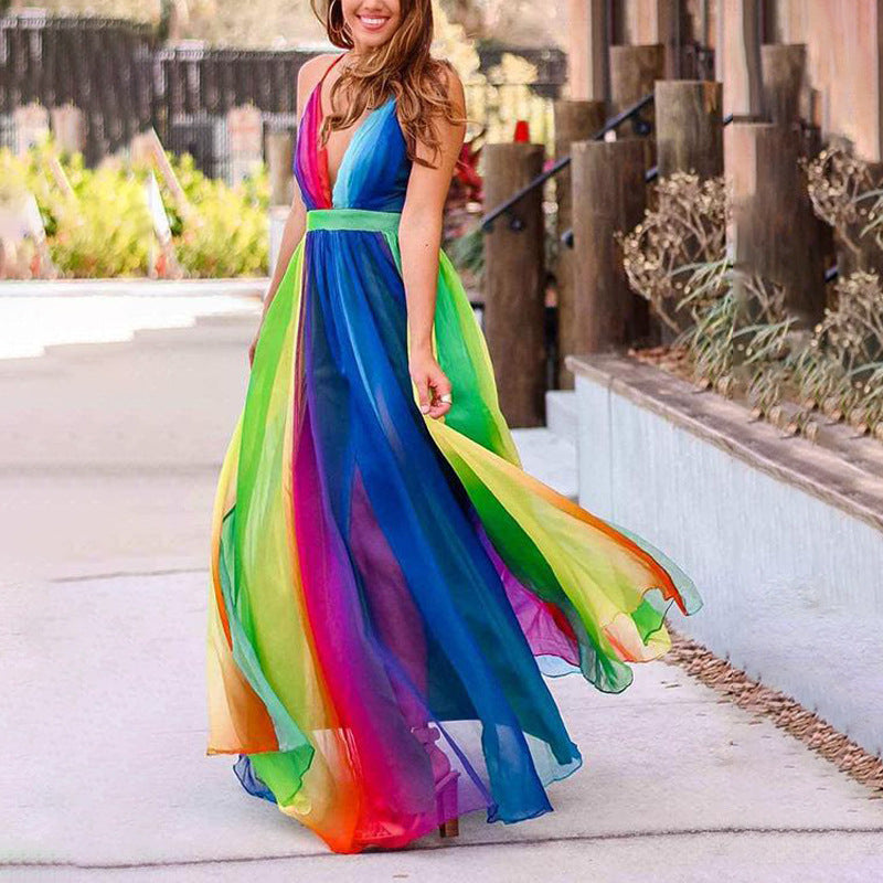 Deep V Cami Dress