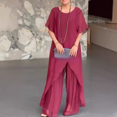Irregular Top & Trousers Set