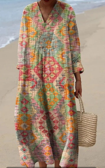 3D Floral Shirt Dress