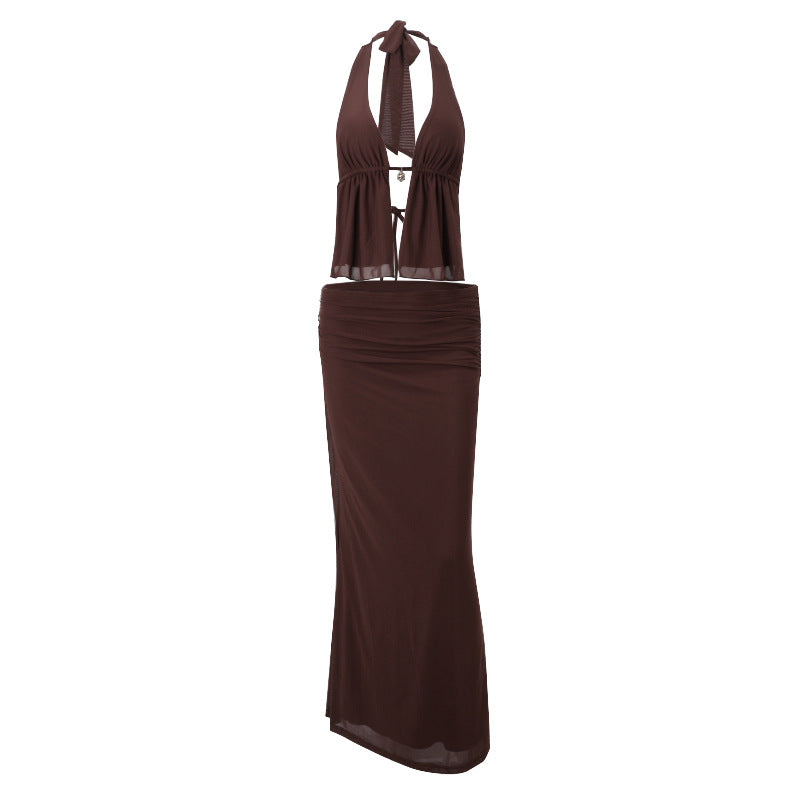 Halter Skirt Suit