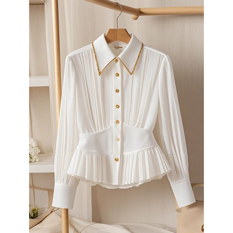 Pleated Collar Shirt
