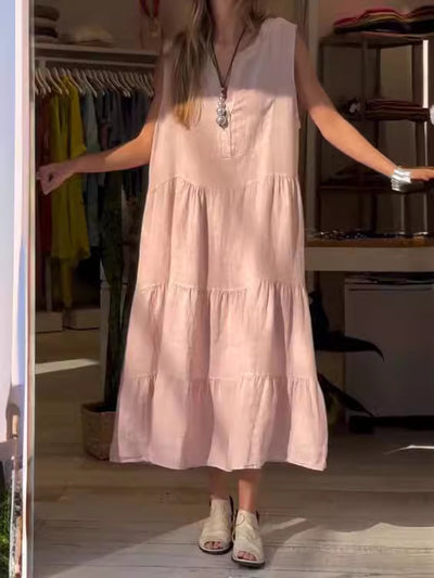 Robe longue en lin