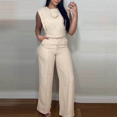 Sleeveless Top & Trousers