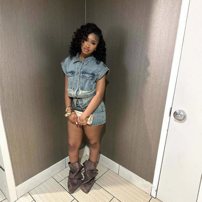 Denim Two-Piece Set