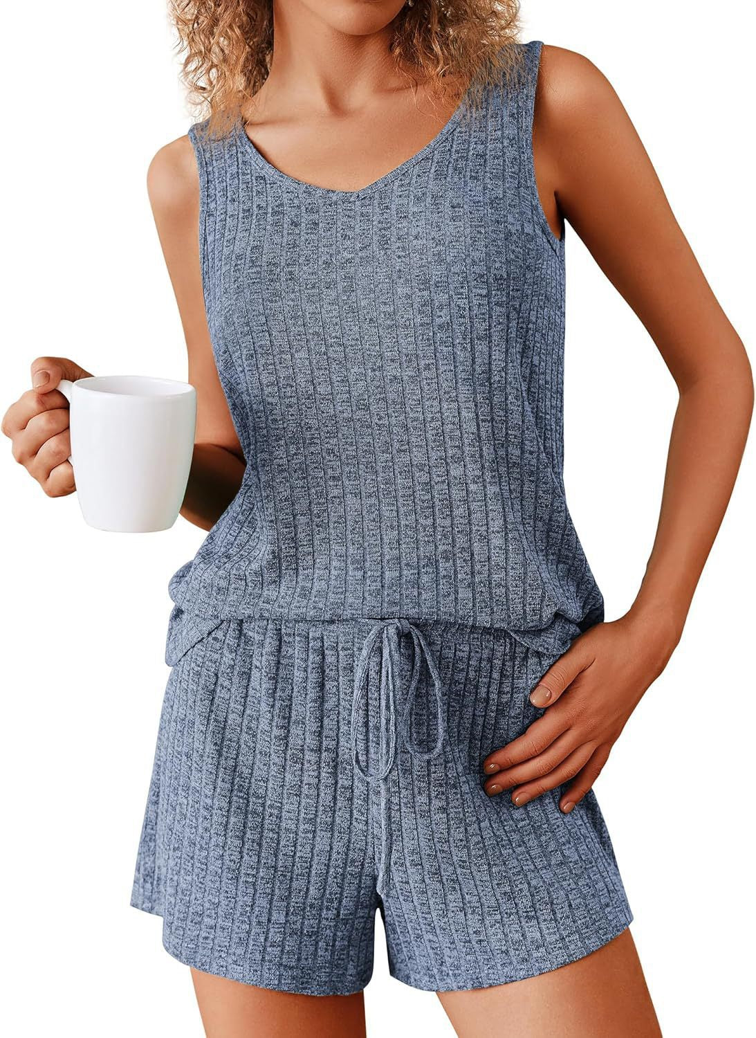 Ribbed Pajama Set