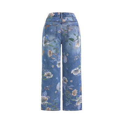 Spring/Autumn Printed Jeans – Women - Shé Hauté