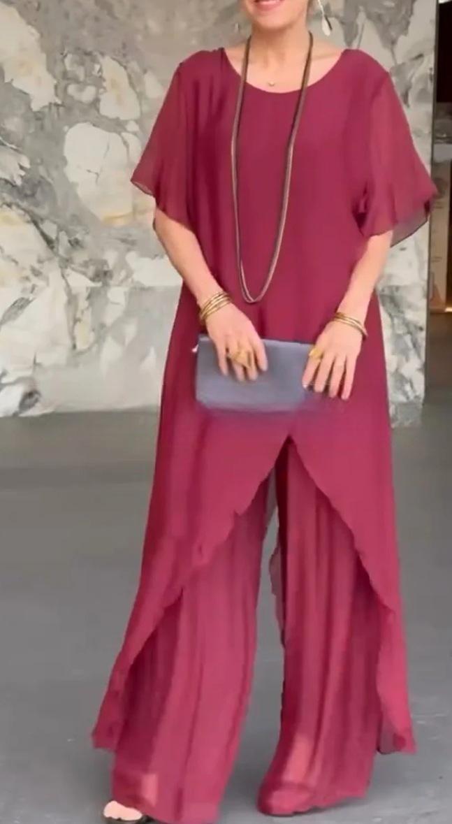 Irregular Top & Trousers Set
