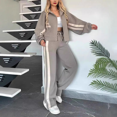 Manteau et pantalon à fermeture éclair
