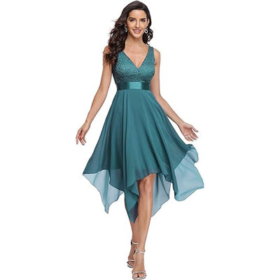Lace Chiffon Gown