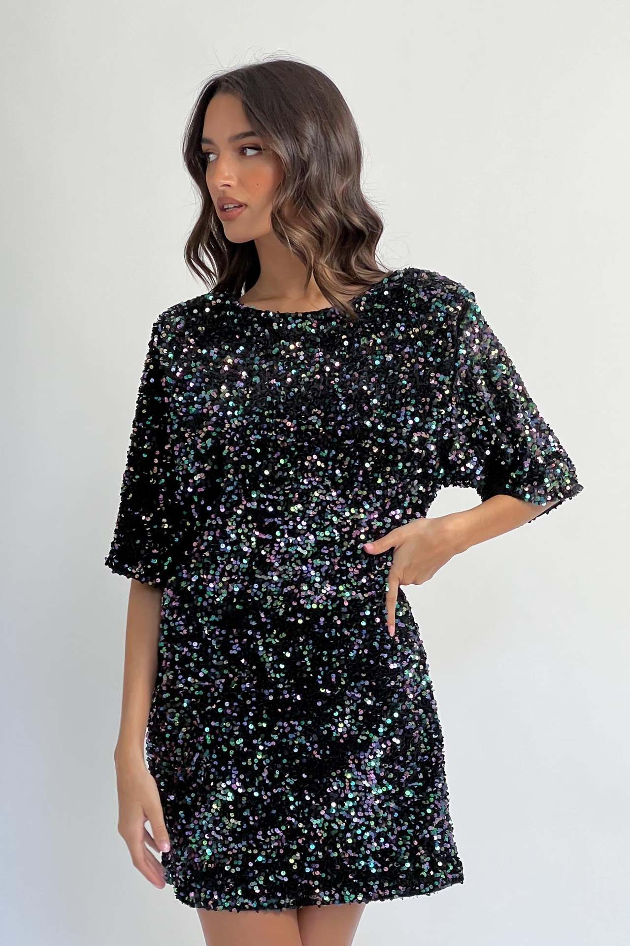 Robe chic à paillettes